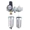All Tool Depot 3/8" NPT Mid Flow 2 Stages Filter Regulator Lubricator Oiler Combo Piggyback (MANUAL DRAIN) FRL803N - alternate 5